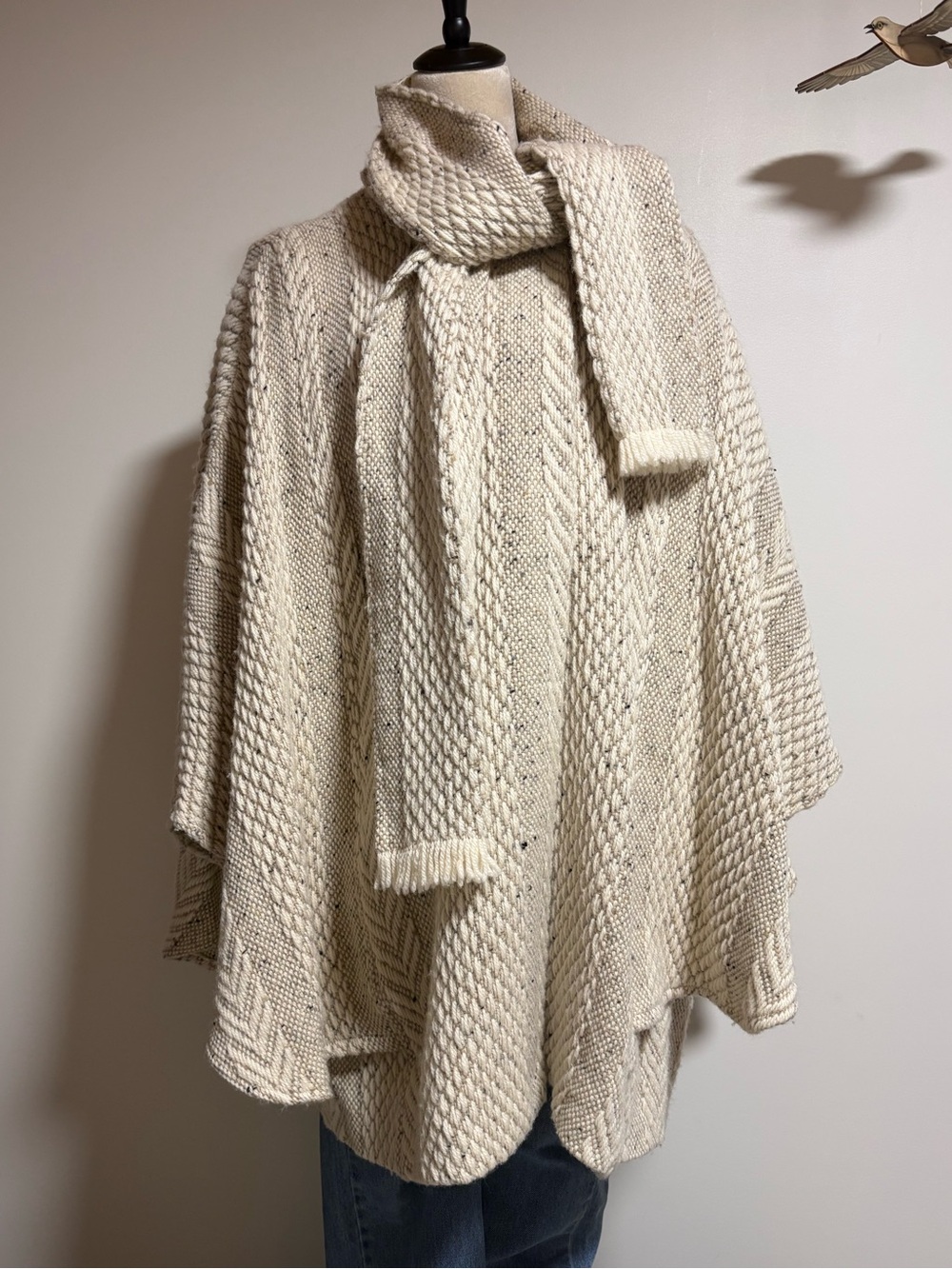 Vtg Irish Wool Cape